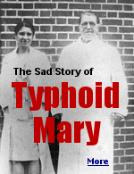 Despite being healthy, Mary Mallon was a carrier of the typhoid virus  When she died in 1938, a post-mortem revealed live typhoid cultures in her body. 